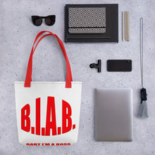 Load image into Gallery viewer, B.I.A.B. Red Tote bag