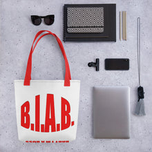 Load image into Gallery viewer, B.I.A.B. Red Tote bag
