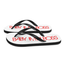 Load image into Gallery viewer, BABY IM A BOSS RED Flip-Flops
